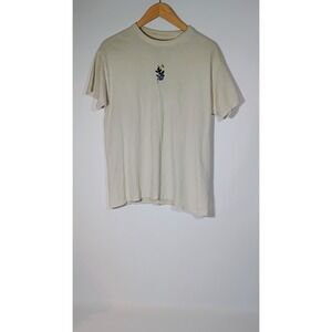 EMPYRE Mens Y2K Graphic T Shirt White grunge Short Sleeve Floral Size M